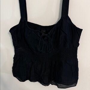 J. Crew Black Sleeveless Crop Top